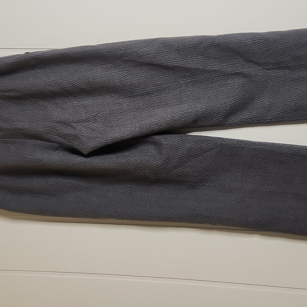 Gray 100% Wool Herringbone Classic Office English… - image 5